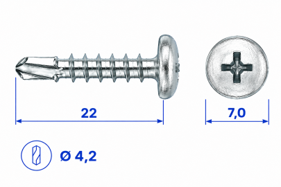 VIJAK DIN 7504 N 4,2x22